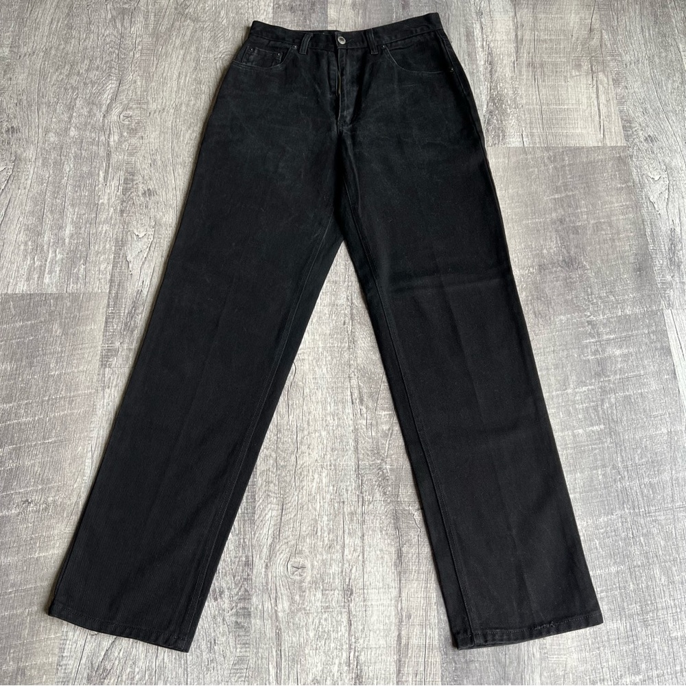 Vtg Bugle Boy 750 Black Washed Waist 30